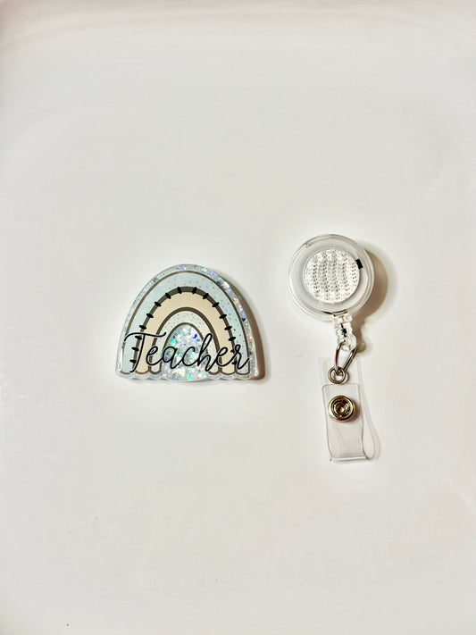 Teacher Boho Rainbow